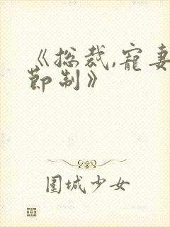 《总裁,宠妻请节制》封面