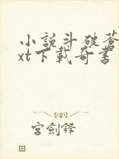 小说斗破苍穹txt下载奇书网