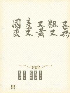 国产又粗又猛又爽又黄又无遮挡