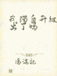 我独自升级动漫出了吗