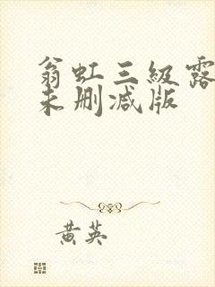翁虹三级露全乳未删减版