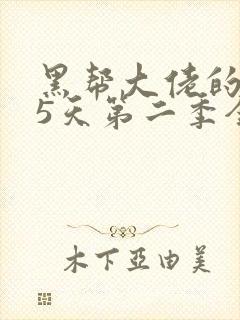 黑帮大佬的365天第二季全集