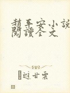 赵平安小说免费阅读全文