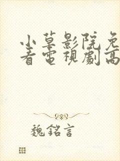 小草影院免费观看电视剧高清下载