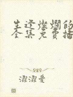 生逢灿烂的日子全集免费播放