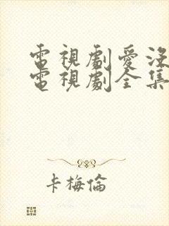 电视剧爱没有错电视剧全集免费观看