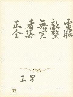 正者无敌电视剧全集完整版免费观看