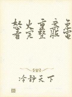 怒火重案免费观看完整版电影国语