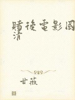 赌后电影国语高清