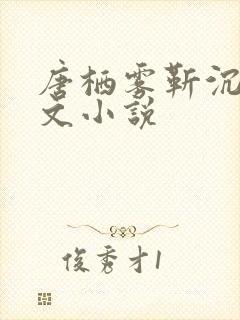 唐栖雾靳沉野全文小说