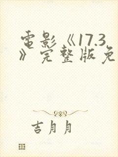 电影《17.3》完整版免费观看国语封面