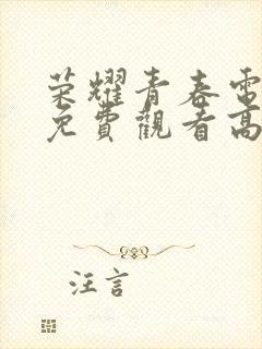 荣耀青春电视剧免费观看高清