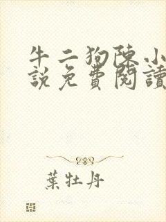 牛二狗陈小燕小说免费阅读无弹窗