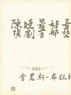 陈晓最好看的电视剧有哪些