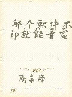 哪个软件不要vip就能看电视剧