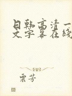 日韩高清一区中文字幕在线封面