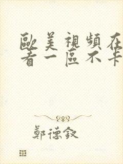 欧美视频在线观看一区不卡封面