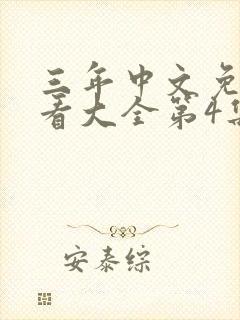 三年中文免费观看大全第4集