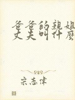 爸爸的亲姐姐的丈夫叫什么