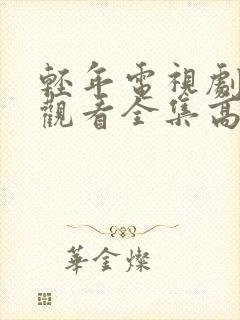 轻年电视剧免费观看全集高清