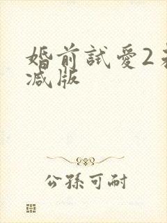 婚前试爱2未删减版封面
