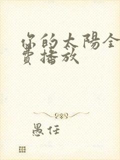 你的太阳全集免费播放封面