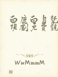 白鹿白月梵星电视剧免费观看