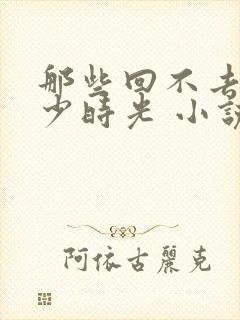 那些回不去的年少时光 小说免费阅读