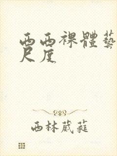 西西裸体艺术大尺度