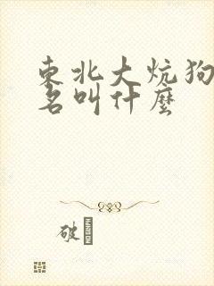 东北大炕狗儿原名叫什么