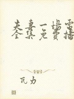 夫妻一场电视剧全集免费播放