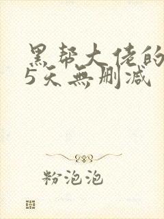 黑帮大佬的365天无删减