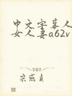 中文字幕人妻熟女人妻a62v电影