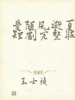 爱随风逝夏已晚短剧完整版封面