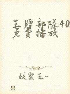 王牌部队40集免费播放封面