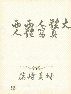 西西人体大尺度人体写真封面