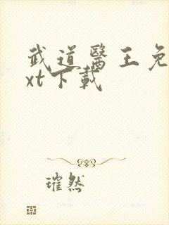 武道医王免费txt下载封面