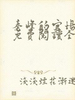 秦峰的官场小说免费阅读全文封面