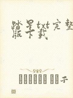踏星txt完整版下载封面