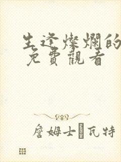 生逢灿烂的日子 免费观看封面