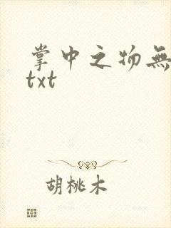 掌中之物无删减txt