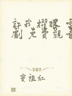 许我耀眼 电视剧 免费观看