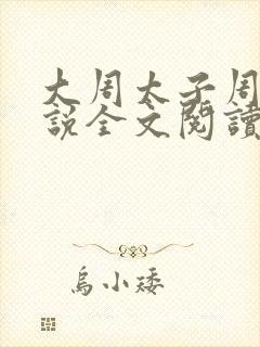 大周太子周铮小说全文阅读