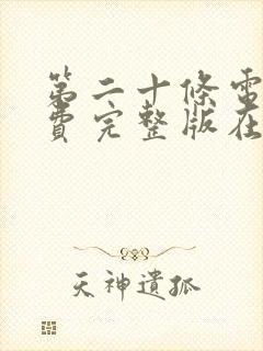 第二十条电影免费完整版在线观看