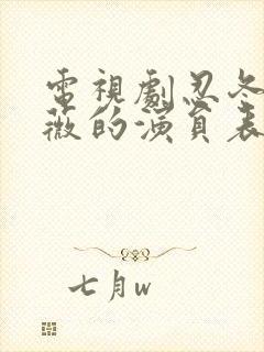 电视剧忍冬艳蔷薇的演员表封面