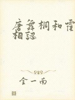 唐舞桐和霍雨浩相认