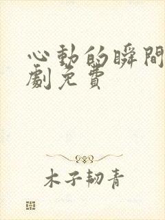 心动的瞬间电视剧免费