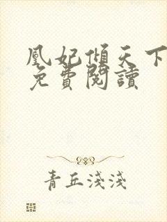 凰妃倾天下全文免费阅读封面