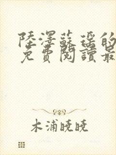 陆泽苏瑶的小说免费阅读最新章节封面