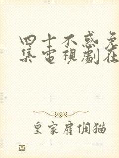 四十不惑免费全集电视剧在线看